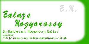 balazs mogyorossy business card