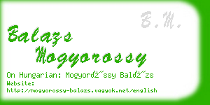 balazs mogyorossy business card
